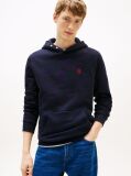 Blue Contrast TH Monogram Embroidery Hoody  Men