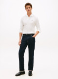Beige Herringbone Jacquard Long Sleeve Polo Shirt  Men