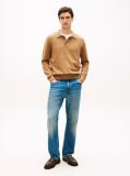 Blue Relaxed Straight Leg Jeans  Men