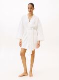 Beige Essential Quilted Jacquard Jersey Robe  Women