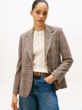 Multi Άνετο Καρό Blazer Με Μονή Σειρά Κουμπιών  Γυναίκες