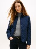Blue Crest Embroidery Padded Quilted Slim Jacket  Women