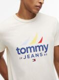 Beige Textured Jersey T-Shirt  Men