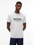 Grey Logo Graphic Slim T-Shirt  Men