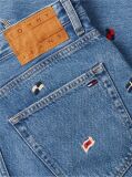Denim Ψηλόμεσο Slim Τζιν Σε Ίσια Γραμμή Με Κεντητό Σχέδιο  Γυναίκες
