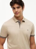 Beige Regular Fit Tipped Cuff Polo Shirt  Men