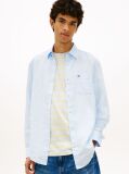 Blue Regular Fit Button-Down Pure Linen Shirt  Men