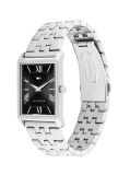 Black Silver-Black Dial Two-Tone Stainless Steel Watch  Men