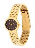 Brown Brown Dial Gold-Plated Stainless Steel Watch  Women