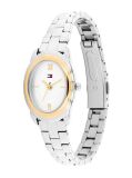 White White Dial Two-Tone Gold-Plated Stainless Steel Watch  Women