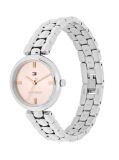 Pink Carnation Dial Stainless Steel Watch  Women