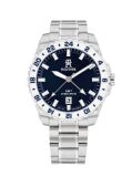 Blue Silver-Plated Blue Dial Watch  Men