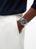 Blue Navy Dial Stainless Steel Chronograph Watch  Men