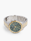 Green Green Dial Gold-Plated Two-Tone Chronograph Watch  Men