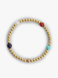 Gold Gold-Plated Semi-Precious Bead Bracelet  Women