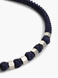 Blue Black Adjustable Sliding Knot Bracelet  Men