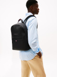 Black Essential Polyurethane Backpack  Men