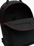 Black Metal Logo Backpack  Men