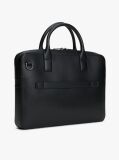 Black TH Business Leather Logo Laptop Bag  Men