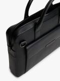 Black TH Business Leather Logo Laptop Bag  Men