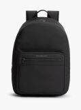Black Metal Logo Dome Backpack  Men