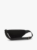 Black Pebble Grain Metal Logo Bum Bag  Men