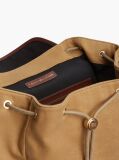 Brown Logo Patch Buckle Flap Backpack  Men