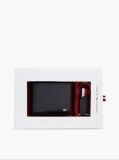 Blue Leather Credit Card Wallet And Key Fob Gift Set  Men