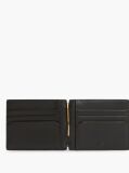 Black Croco-Print Leather Metal Hinge Wallet  Men