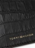 Black Croco-Print Leather Metal Hinge Wallet  Men