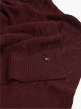 Red Lambswool Blend Cable Knit Scarf  Men