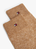 Brown Hilfiger Flag Fluffy Knit Gloves  Women