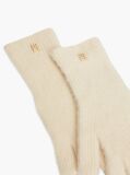 Μπεζ Chic TH Monogram Γάντια Από Αλπάκα  Γυναίκες