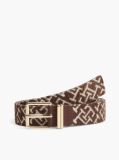 Μπεζ TH Monogram Jacquard Ζώνη Με Αγκράφα Τετράγωνη  Γυναίκες