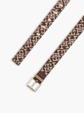 Μπεζ TH Monogram Jacquard Ζώνη Με Αγκράφα Τετράγωνη  Γυναίκες