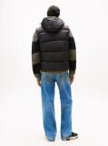 Black Down Hooded Zip-Thru Vest  Men
