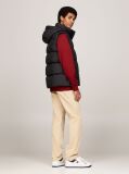 Black Down Hooded Zip-Thru Vest  Men