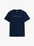 Μπλε T-Shirt Σε Κανονική Γραμμή Με Κεντητό Λογότυπο  Άνδρες