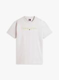 Γκρι T-Shirt Σε Κανονική Γραμμή Με Κεντητό Λογότυπο  Άνδρες