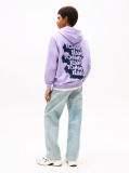 Μωβ Hoody Με Φινίρισμα Και Λογότυπο Στο Πίσω Μέρος  Άνδρες