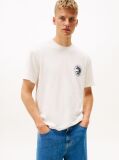 Άσπρο Άνετο T-Shirt Με Πίσω Σλόγκαν  Άνδρες