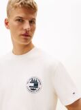 Άσπρο Άνετο T-Shirt Με Πίσω Σλόγκαν  Άνδρες