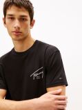 Μαύρο T-Shirt Με Κλασική Λαιμόκοψη Και Signature Πίσω Λογότυπο  Άνδρες