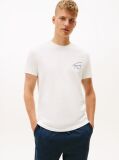 Μπεζ T-Shirt Με Κλασική Λαιμόκοψη Και Signature Πίσω Λογότυπο  Άνδρες