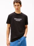 Μαύρο Κοντομάνικο T-Shirt Σε Κανονική Γραμμή Με Tonal Λογότυπο  Άνδρες
