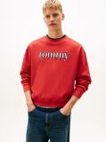 Red 90s Logo Appliqué Fleece Sweatshirt  Men