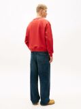 Red 90s Logo Appliqué Fleece Sweatshirt  Men
