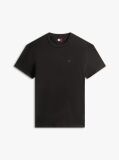 Μαύρο T-Shirt Με Κλασική Λαιμόκοψη Και Σημαία Tommy  Άνδρες