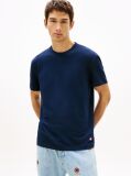 Blue Logo Slim Waffle Knit T-Shirt  Men