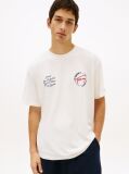 Μπεζ Άνετο T-Shirt Με Πίσω Λογότυπο  Άνδρες